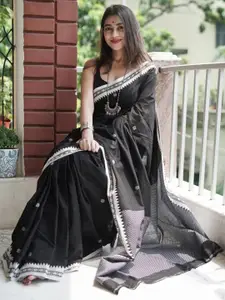Mitera Woven Design Zari Silk Cotton Banarasi Saree