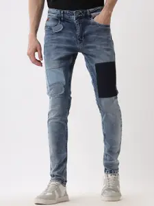 WROGN Men Slim Fit Mid-Rise Heavy Fade Cotton Jeans
