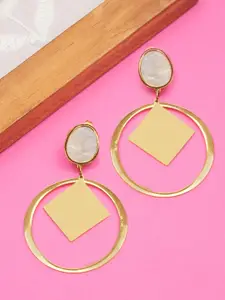 Designbox Alloy Geometric Drop Earrings