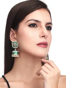 Anvik Gold-Plated Classic Enamel Jhumkas