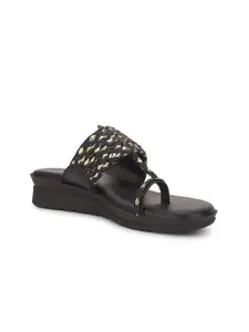 Bata Embellished One Toe Flats