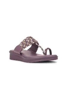 Bata Embellished One Toe Flats