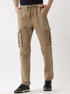 WROGN Men Cotton Cargo Style Track Pants