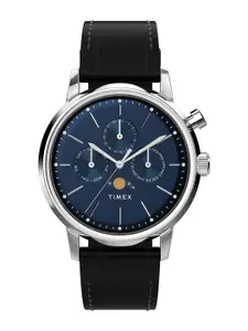 Timex Men Marlin Textured Dial & Leather Straps Analogue Watch TW2W51200UJ