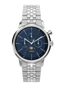 Timex Men Marlin Textured Dial & Stainless Steel Straps Analogue Watch TW2W51300UJ
