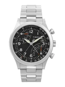 Timex Men Waterbury Printed Dial & Stainless Steel Straps Analogue Watch TW2W47800UJ