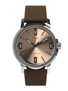 Timex Men Dial & Leather Straps Analogue Watch TW2W33800U9