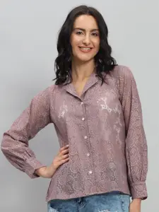 RACHNA Floral Printed Notched Collar Standard Opaque Party Shirt