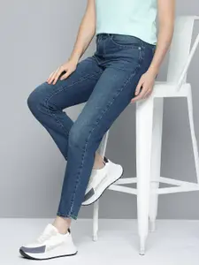 Levis Women High Rise 724 Slim Straight Fit Light Fade Stretchable Jeans