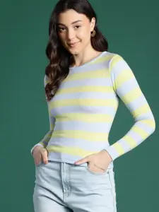 DressBerry Striped Acrylic Pullover