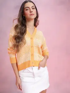 DressBerry Self Design Geometric Sweater