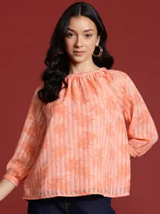 all about you Floral Print Puff Sleeves Top