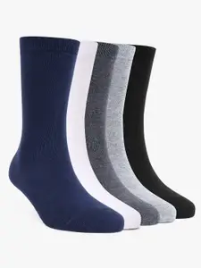 TOFFCRAFT Men Pack Of 5 Cotton Calf Length Socks