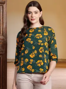 all about you Floral Print Puff Sleeve Top