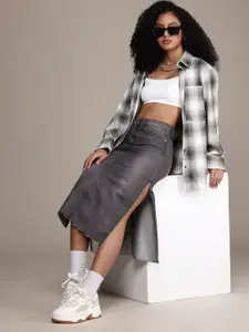 The Roadster Life Co. Denim Straight Midi Skirt