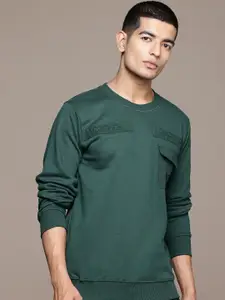 The Roadster Lifestyle Co. Solid Sweatshirt with Chest Pocket