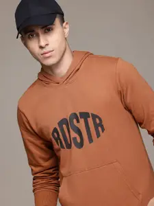 The Roadster Lifestyle Co. Printed Hooded Relaxed Sweatshirt