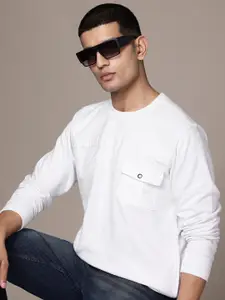 The Roadster Lifestyle Co. Solid Sweatshirt with Chest Pocket