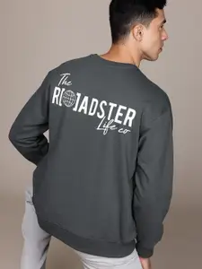 The Roadster Lifestyle Co. Men Brand Logo Relaxed Fit Sweatshirt