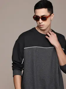 The Roadster Lifestyle Co. Oversized Fit Colourblocked Sweatshirt