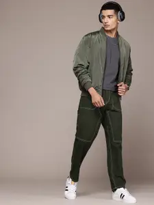 The Roadster Lifestyle Co. Men Mid-Rise Relaxed Fit Pure Cotton Trousers