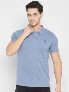 Duke Printed Polo Collar Short Sleeves Cotton Slim Fit T-shirt