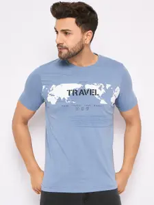 Duke Typography Printed Cotton Slim Fit T-shirt