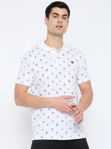 Duke Conversational Printed Polo Collar Slim Fit T-shirt