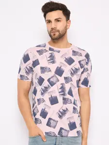 Duke Abstract Printed Round Neck Cotton Slim Fit T-shirt