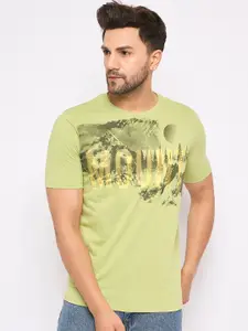 Duke Typography Printed Round Neck Short Sleeves Cotton Slim Fit T-shirt