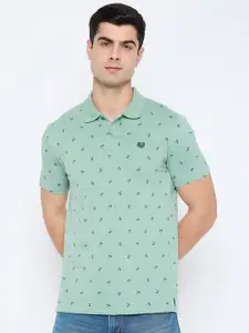 Duke Conversational Printed Polo Collar Slim Fit T-shirt