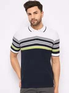 Duke Striped Polo Collar Short Sleeves Cotton Slim Fit T-shirt