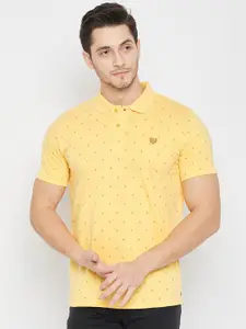 Duke Geometric Printed Polo Collar  Slim Fit T-shirt