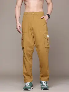 The Roadster Lifestyle Co. Men Loose Fit Pure Cotton Cargo-Style Trousers