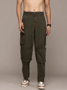 The Roadster Lifestyle Co. Men Pure Cotton Relaxed Fit Cargo Trousers