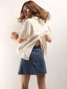 Vero Moda Spread Collar Cotton Casual Shirt