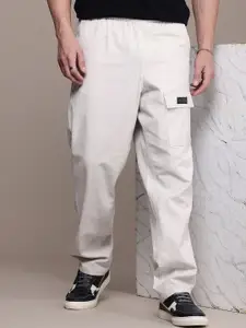 The Roadster Life Co. Men Relaxed Fit Pure Cotton Trousers
