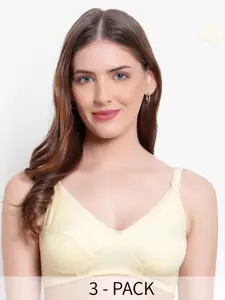 Bruchi CLUB Pack Of 3 Full Coverage Non Padded Maternity Bras With All Day Comfort