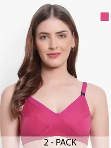 Bruchi CLUB Pack Of 2 Full Coverage Non Padded Maternity Bras With All Day Comfort