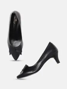 Marc Loire Bow Detailed Kitten Heeled Pumps