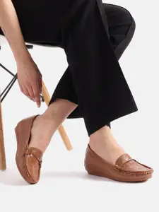 Marc Loire Women Textured Horsebit Loafers