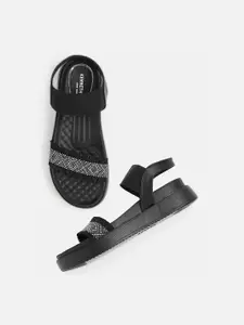 Kenneth Cole Textured Open Toe Flats