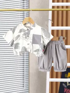 INCLUD Boys Printed Shirt With Short