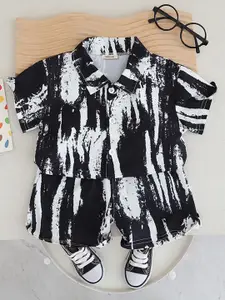 INCLUD Boys Printed Shirt with Shorts