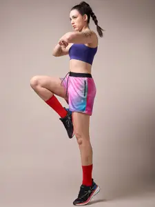 CULT Women Abstract Printed Moisture Wicking High Spirit AOP Shorts