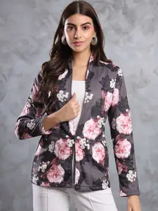 TANDUL Printed Slim Fit Single Breasted Blazers