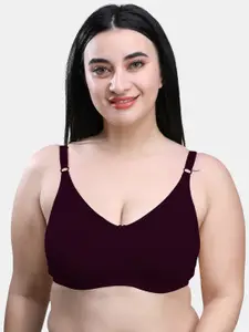MAROON Full Coverage Non Padded Minimizer Bra With All Day Comfort