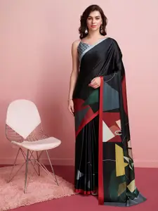 RACHNA Geometric Satin Saree