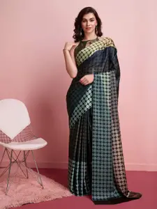 RACHNA Geometric Printed Satin Saree