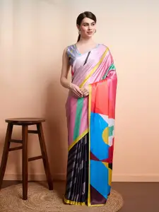 RACHNA Prints Satin Saree